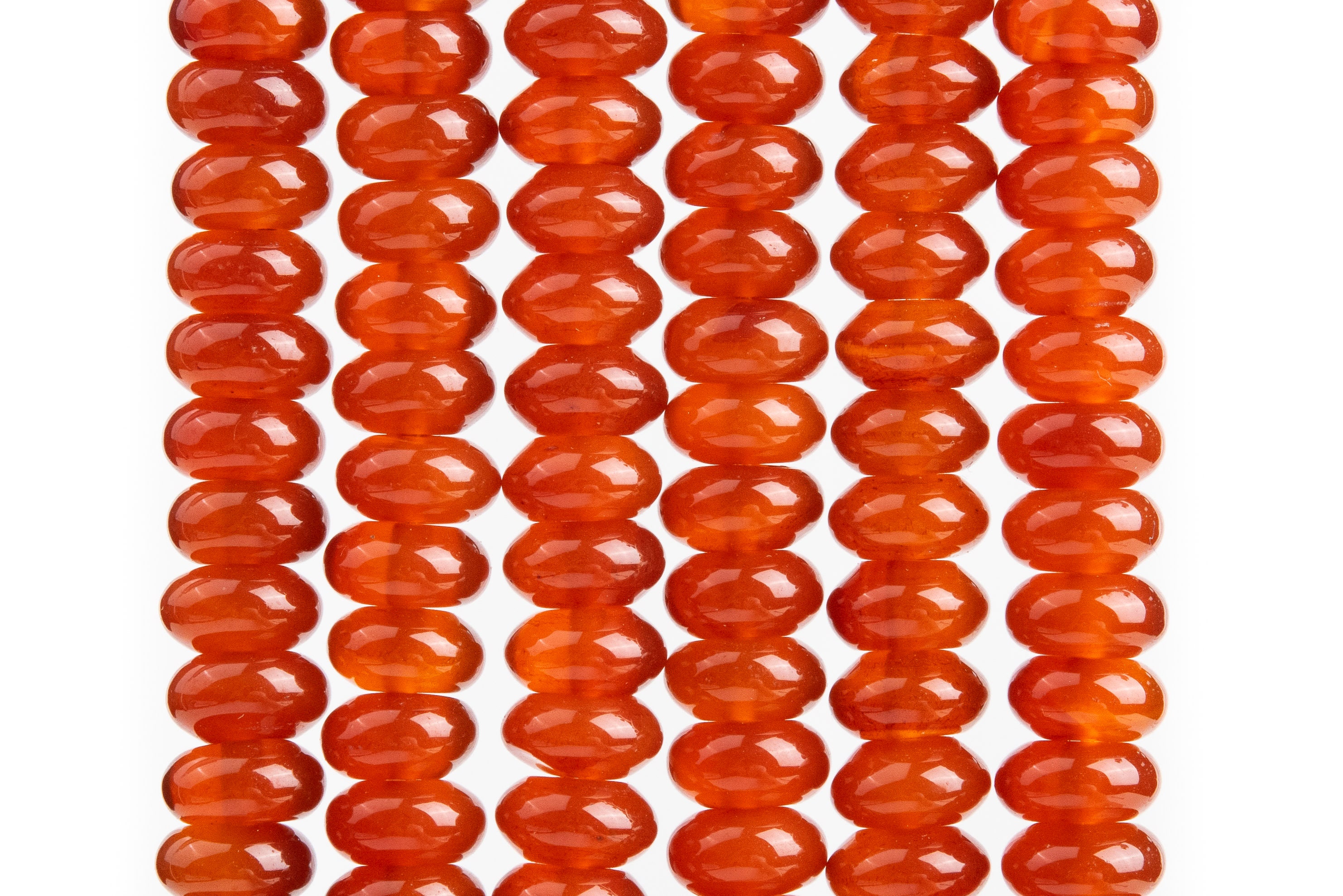 Genuine Natural Carnelian Gemstone Beads 8x4mm Red Rondelle Aaa Quality Loose Beads (103101)