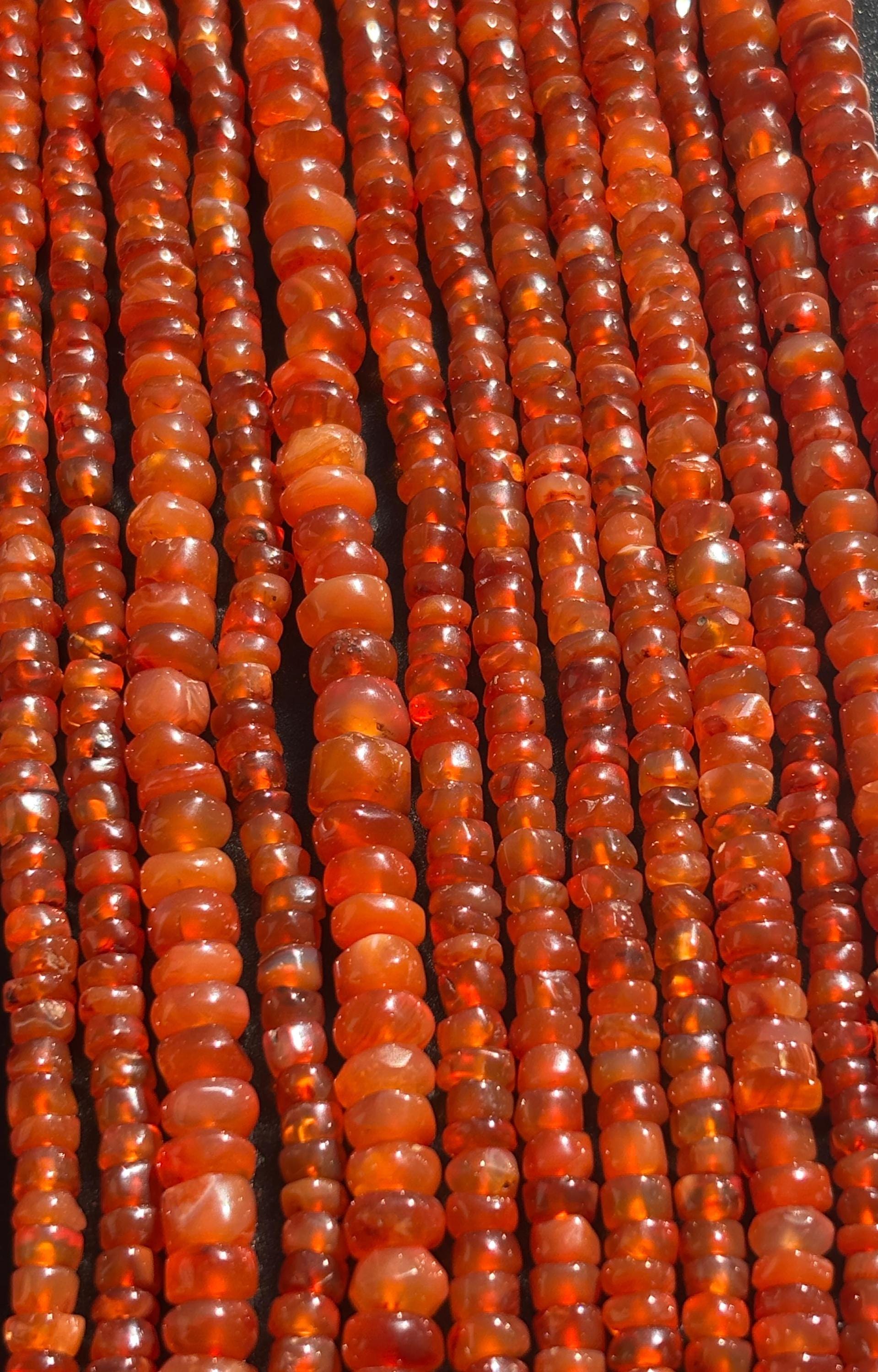 New Brand Natural Carnelian Smooth Tyre Shape Gemstone Beads Carnelian Bead Size 3.5-7 Mm, 13 Inch Beads Strands For Jewelry Making