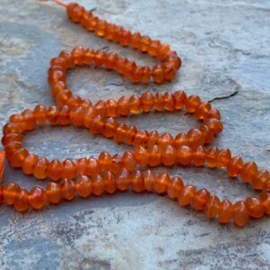 Carnelian Rondelles, 14 Inch Strand, Choose Your Size