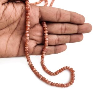 Carnelian Smooth Rondelle Beads, 6mm Round Carnelian Gemstone For Making Jewelry, 15 Inch Strand, GDE116