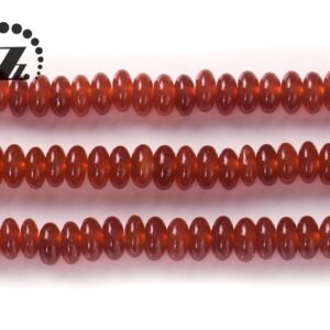 Carnelian Smooth Rondelle Spacer Beads 2x4mm,15" full strand