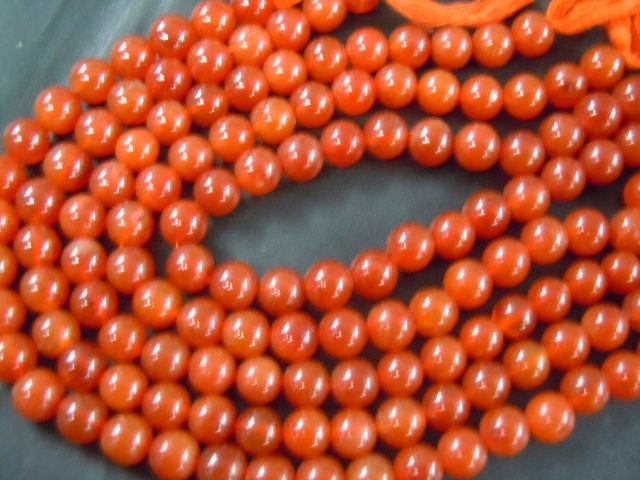 Carnelian 8x8mm Round Ball Smooth Beads Gemstone 5 Strands 14 Inches Aaa Quality Carnelianfree Shipping