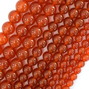 Aa Orange Red Carnelian Round Beads Gemstone 15" Strand 6mm 8mm 10mm Aa Orange Red Carnelian Round Beads Gemstone 15" Strand 6mm 8mm 10mm
