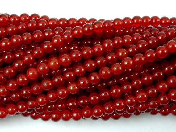 Carnelian Beads, Round, 4mm (4.4mm), 15.5 Inch, Full Strand, Approx. 95 Beads, Hole 0.8 Mm, A Quality (182054001)