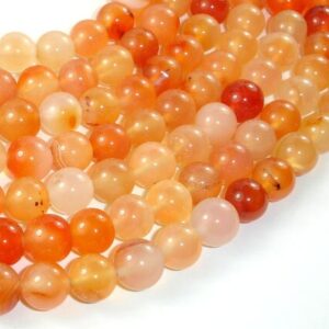 Carnelian Beads, Orange, 10mm Round Beads, 15 Inch, Full strand, Approx. 38 beads, Hole 1mm (182054011) Carnelian Beads, Orange, 10mm Round Beads, 15 Inch, Full strand, Approx. 38 beads, Hole 1mm (182054011)