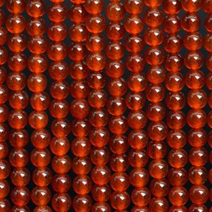 Genuine Natural Carnelian Loose Beads Round Shape 4mm Genuine Natural Carnelian Loose Beads Round Shape 4mm