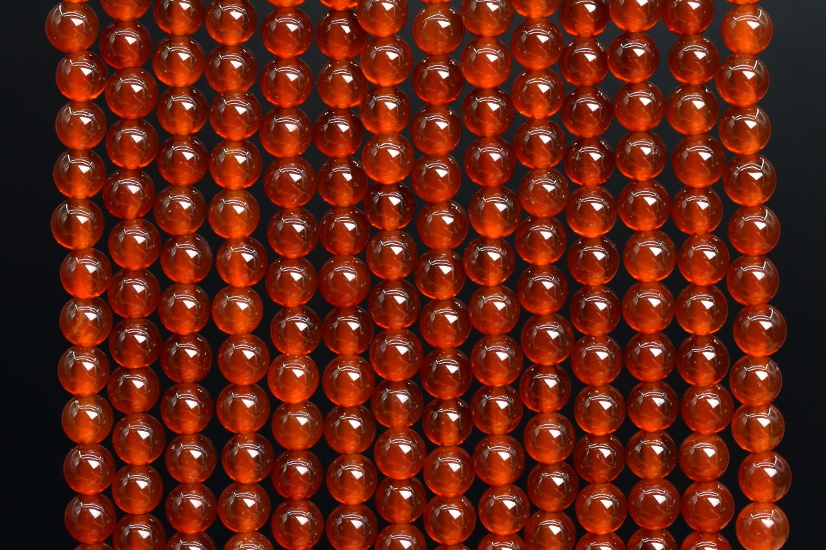Genuine Natural Carnelian Loose Beads Round Shape 4mm Genuine Natural Carnelian Loose Beads Round Shape 4mm