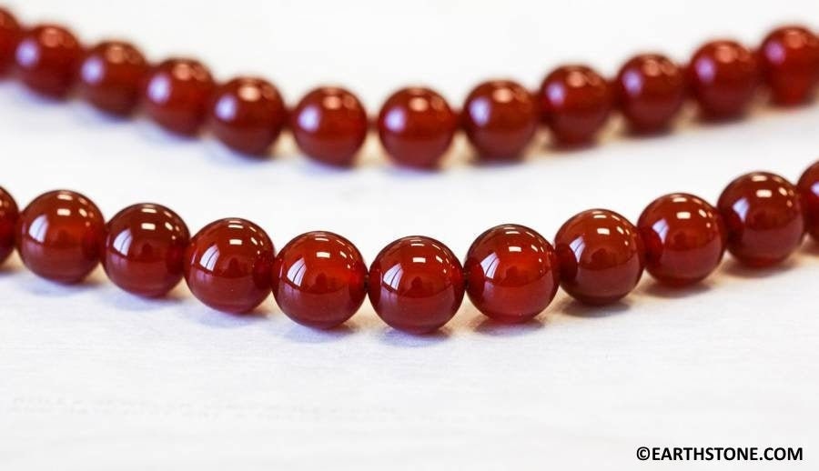 M/ Carnelian 12mm/ 10mm Round Beads 15.5" Strand Dyed Carnelian Gemstone Beads For Jewelry Making