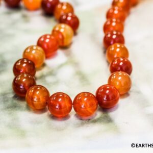 M/ Natural Carnelian 14mm Round Beads 15.5" strand Enhanced Gemstone for jewelry making 265-1232 M/ Natural Carnelian 14mm Round Beads 15.5" strand Enhanced Gemstone for jewelry making 265-1232