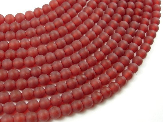 Matte Carnelian, 6mm, Round, 15 Inch, Full Strand, Approx. 62 Beads, Hole 1 Mm, A Quality (182054024)