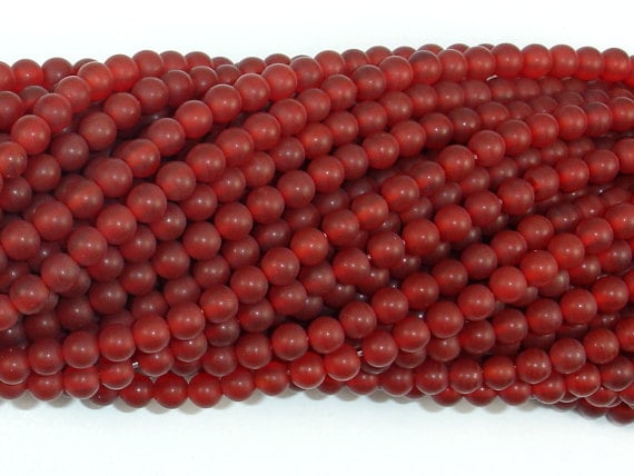 Matte Carnelian Beads, 4mm Round Beads, 15 Inch, Full Strand, Approx. 95 Beads, Hole 0.8 Mm, Aa Quality (182054023)