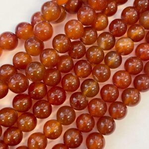 Natural Carnelian 12mm Round Gemstone Bead--15.5 inch strand Natural Carnelian 12mm Round Gemstone Bead--15.5 inch strand