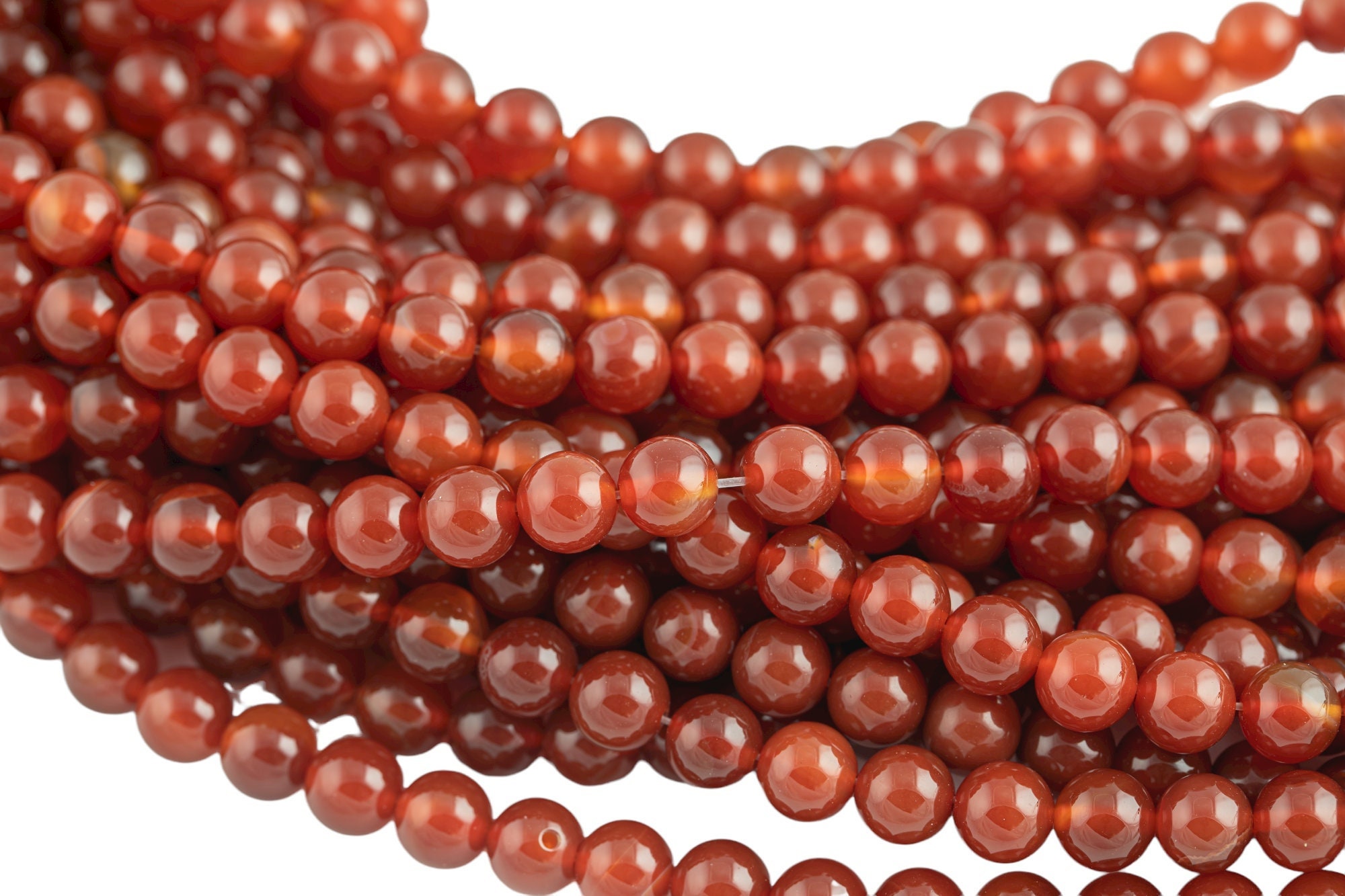 Natural Dark Carnelian Beads High Quality Smooth Round 6mm, 8mm, 10mm, 12mm, 14mm- Full Strand 15.5 Inches Long Aaa Quality Smooth