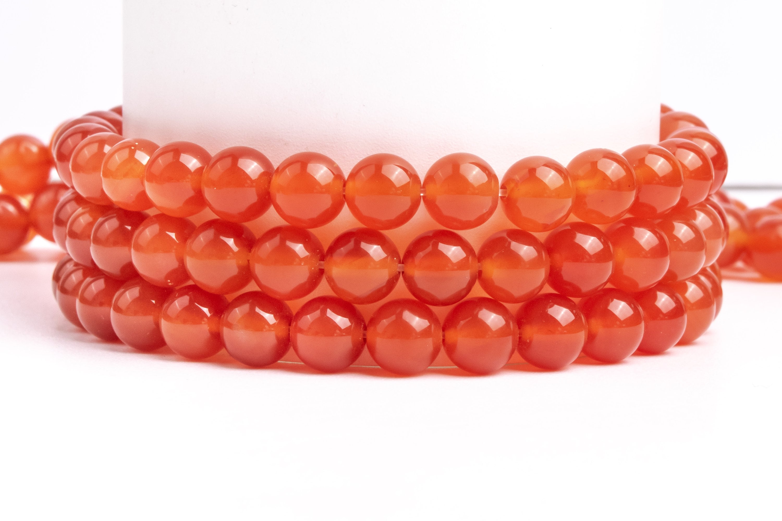 Natural Orange Red Carnelian Gemstone Grade Aaa Round 6mm 8mm 10mm Loose Beads
