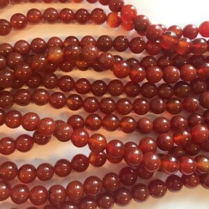 Natural Carnelian Smooth Round 4, 6,8,10mm Gemstone Beads -- 15.5 inch strand Natural Carnelian Smooth Round 4, 6,8,10mm Gemstone Beads -- 15.5 inch strand
