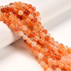 Natural Carnelian Smooth Round Beads Size 6mm 8mm 10mm 15.5'' Strand Natural Carnelian Smooth Round Beads Size 6mm 8mm 10mm 15.5'' Strand