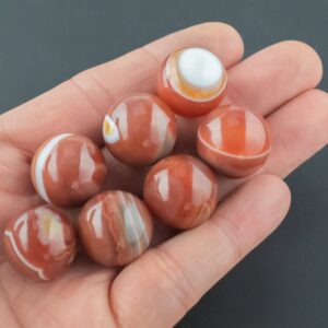 1 Pc Carnelian Crystal Stone Sphere- Roughly 20mm