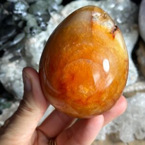 Carnelian Egg, Large Crystal Egg