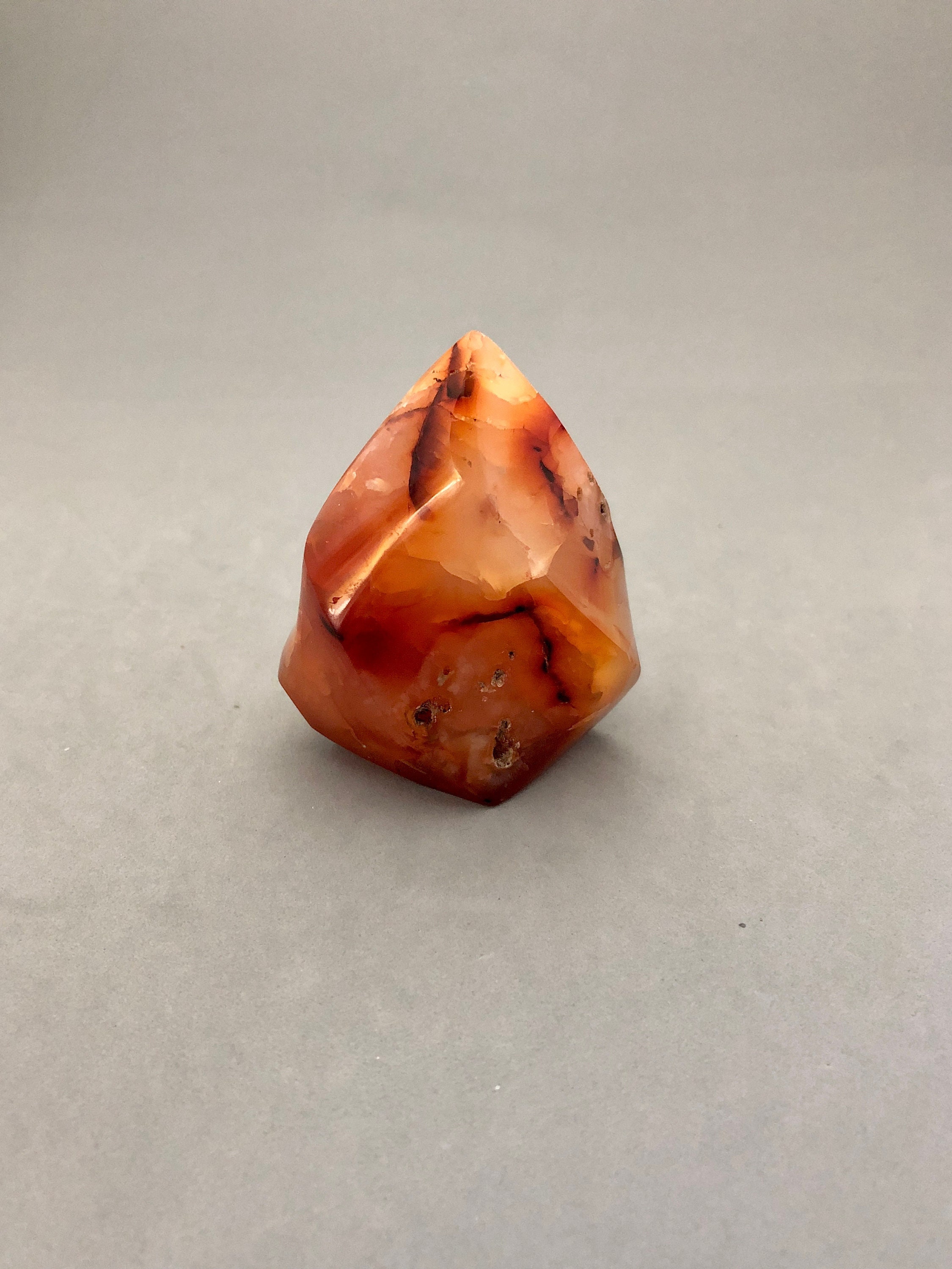 Carnelian Flame Crystal Carving For Fire Magic, Transformation, Creativity, Motivation, Sacral Chakra, Crystal Witch Altar Grid, Alchemy