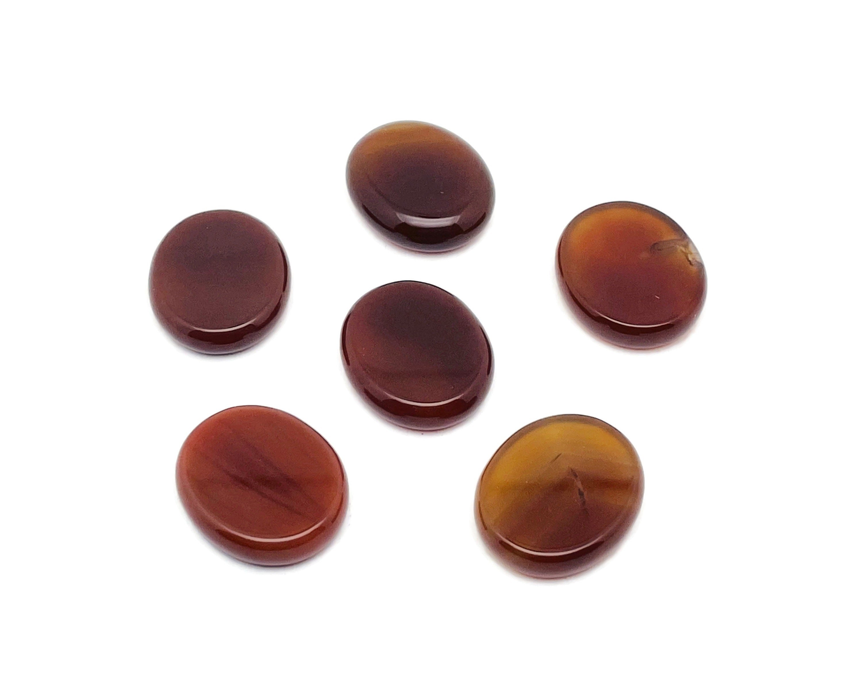 Carnelian Flat Disk - Slab Natural Stone – Flat Stone - Worry Stone - Healing Crystals – 30x25x7 - Fl1086