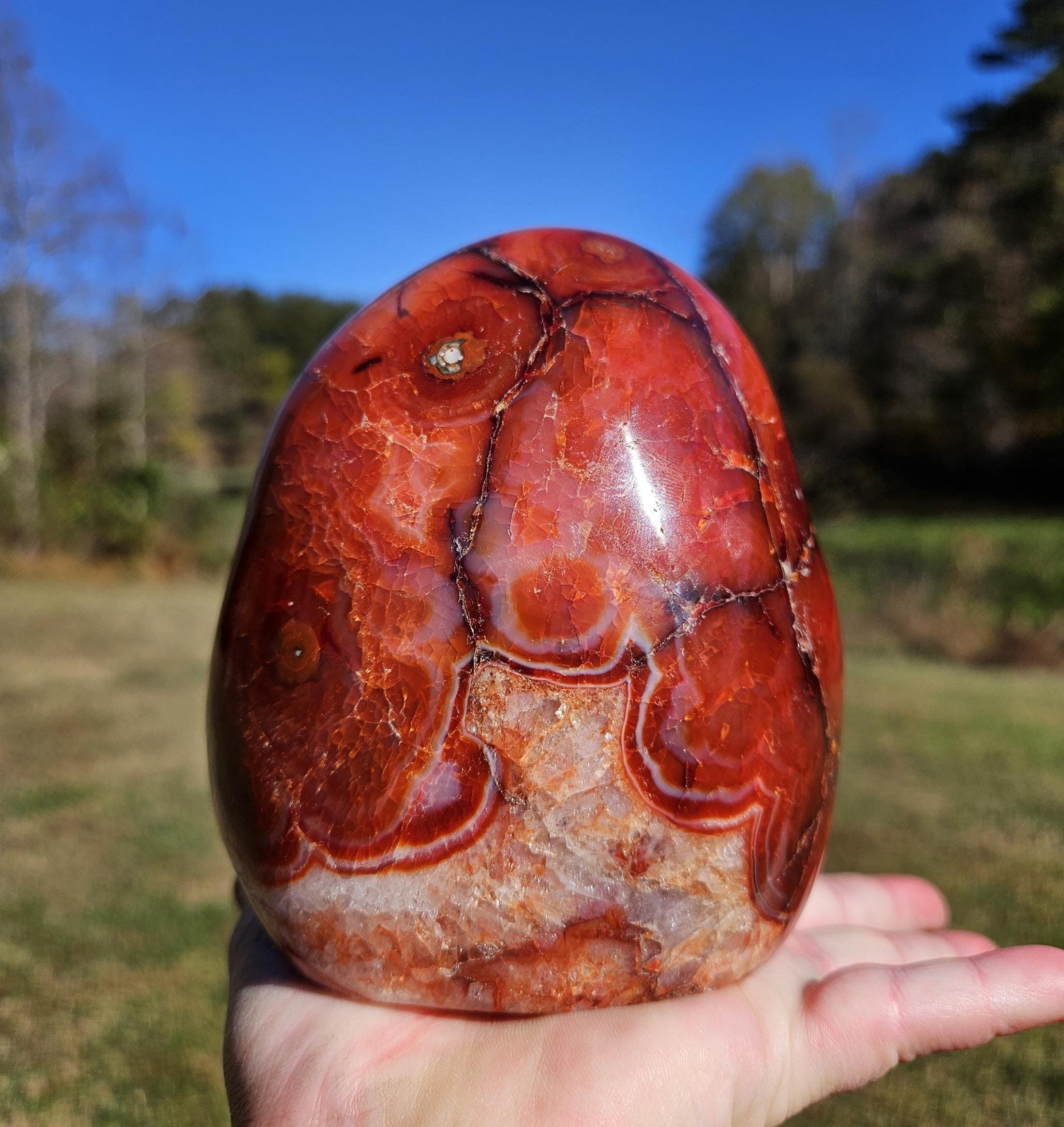 Carnelian Freeform Sculpture ~ Madagascar ~ 4.5" X 4 X 3.2" ~ 3 Pounds 2.5 Ounce