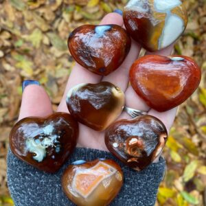 Carnelian Heart, Carnelian, Crystal Heart, Blue Carnelian, Qty. 1
