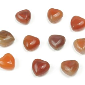 Carnelian Heart Gemstone - Puffy Heart – Healing Crystals - Nurturing Stone – Crystal Hearts – 15x15x9mm - He1033