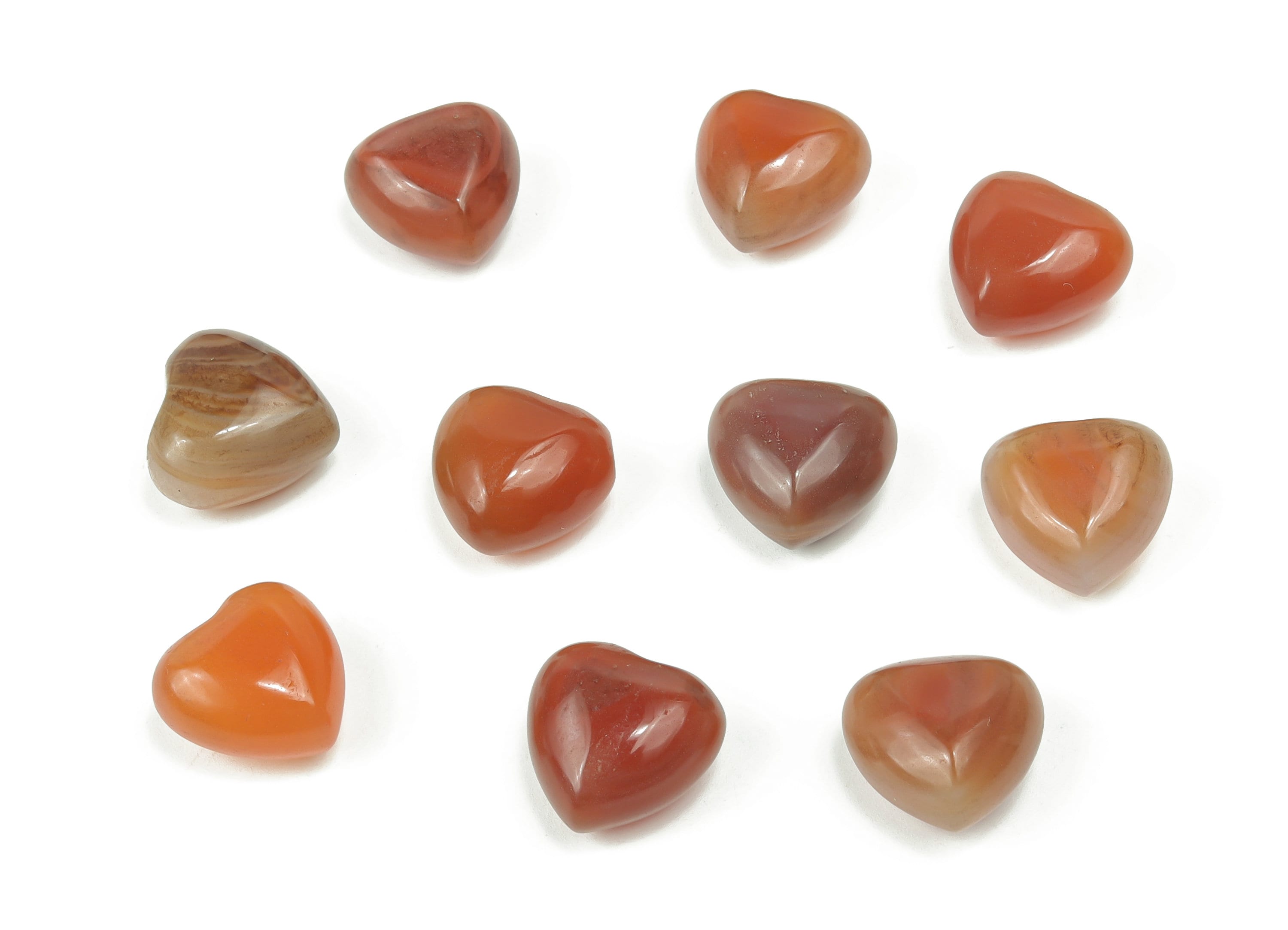 Carnelian Heart Gemstone - Puffy Heart – Healing Crystals - Nurturing Stone – Crystal Hearts – 15x15x9mm - He1033
