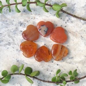 Carnelian Heart, Carnelian, Qty. 1 Mini Heart