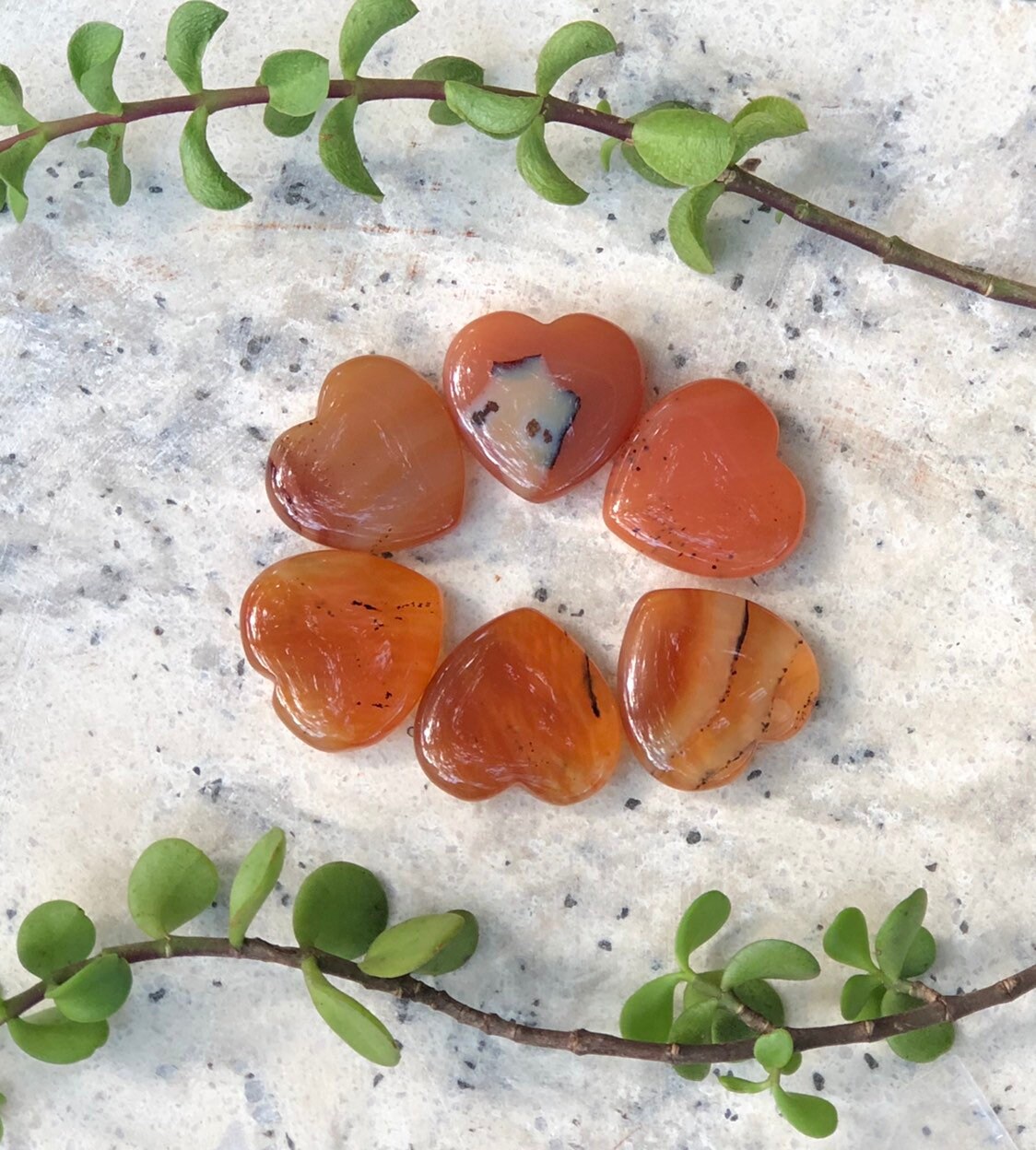 Carnelian Heart, Carnelian, Qty. 1 Mini Heart
