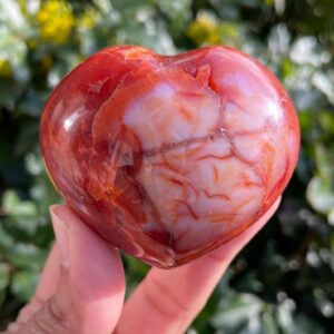 Jumbo Polished Carnelian Crystal Heart (171.4G)