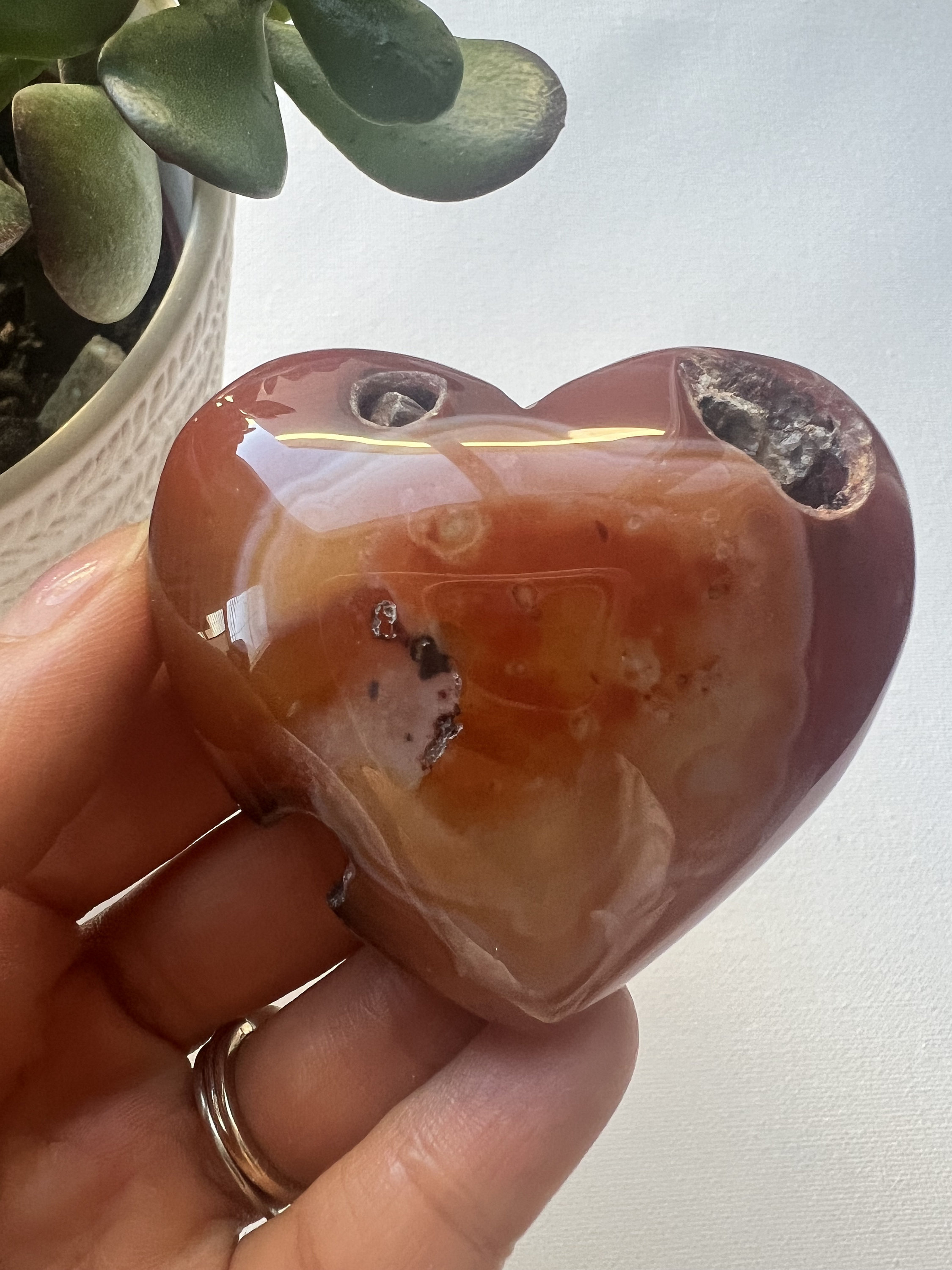 Large Carnelian Heart, Grounding Crystal
