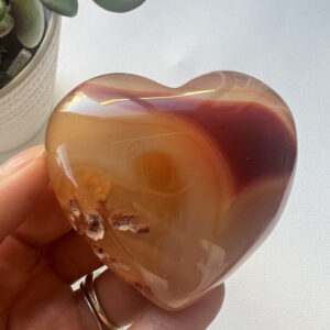 Large Carnelian Heart, Grounding Crystal
