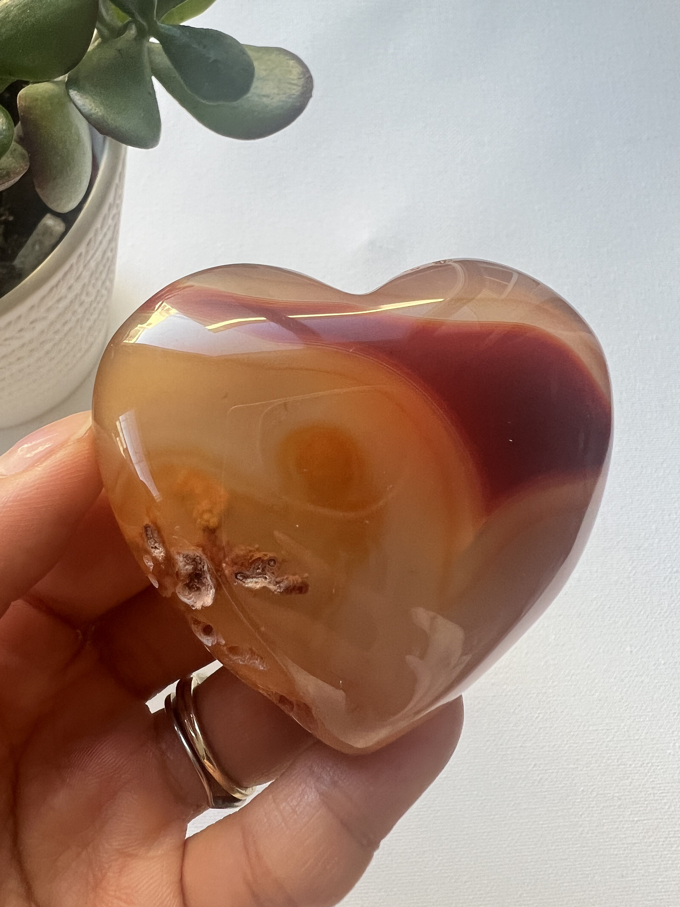 Large Carnelian Heart, Grounding Crystal