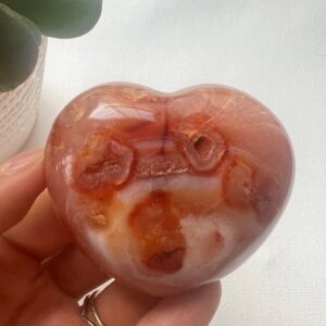 Large Carnelian Heart, Grounding Crystal (6cm X 5cm)