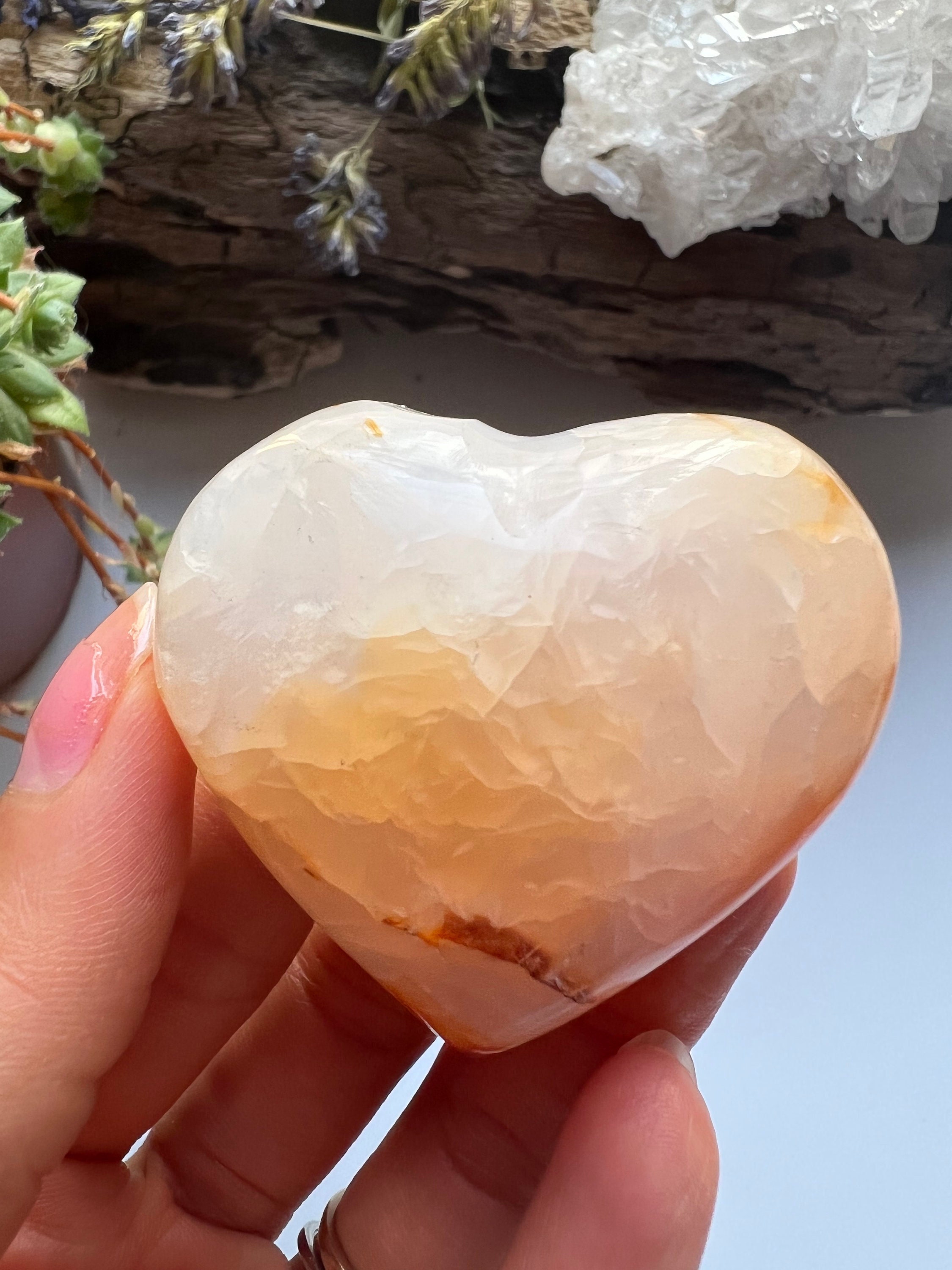 Large Carnelian Heart, Grounding Crystal