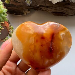 Large Carnelian Heart, Grounding Crystal