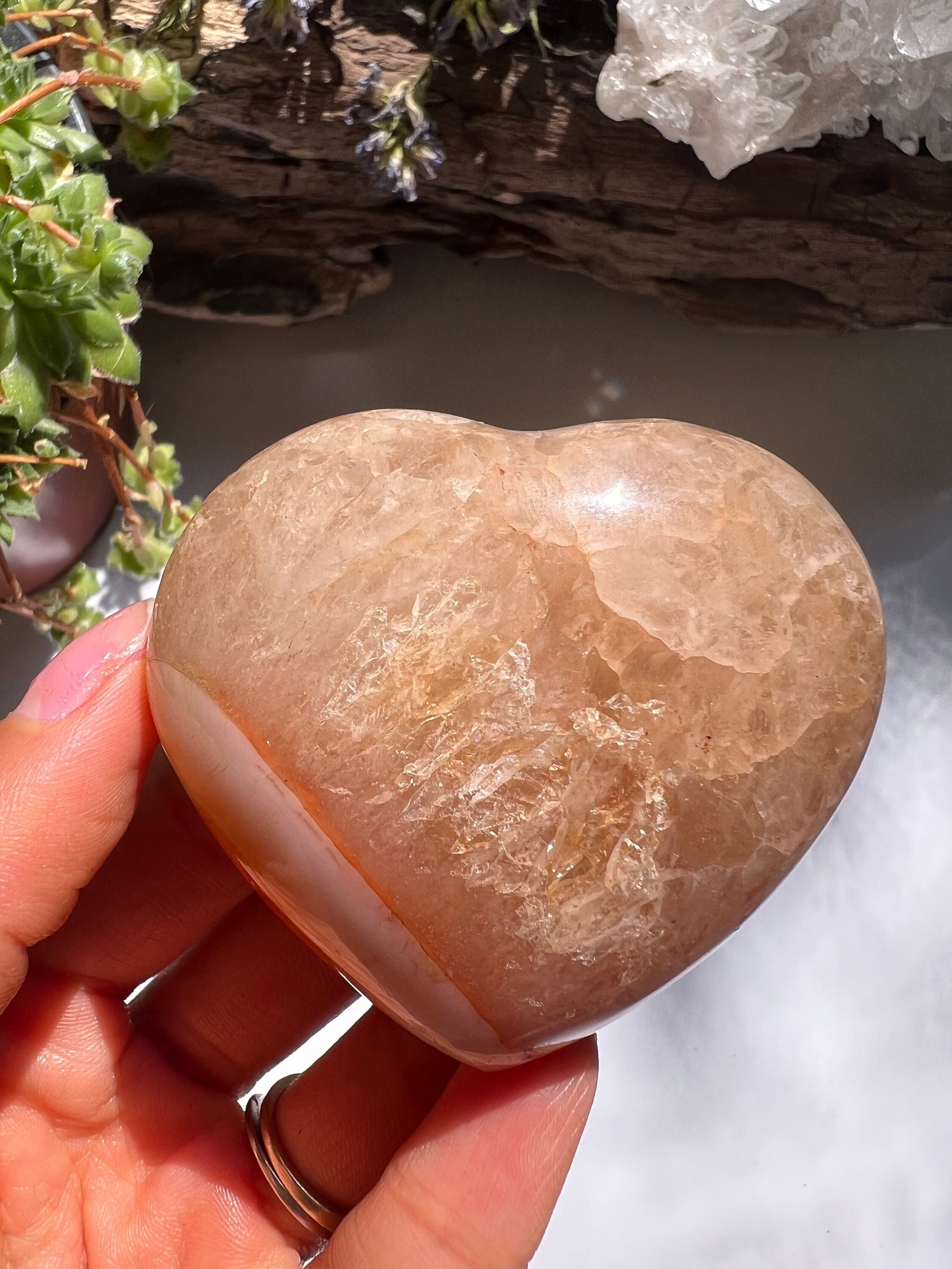 Large Carnelian Heart, Vitality Crystal