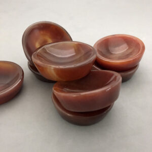 Carnelian Mini Offering Bowl (2 1/4") For Altars, Offerings, Crystal Magic, Crystal Metaphysical, Manifestation, Creativity, Success Crystal