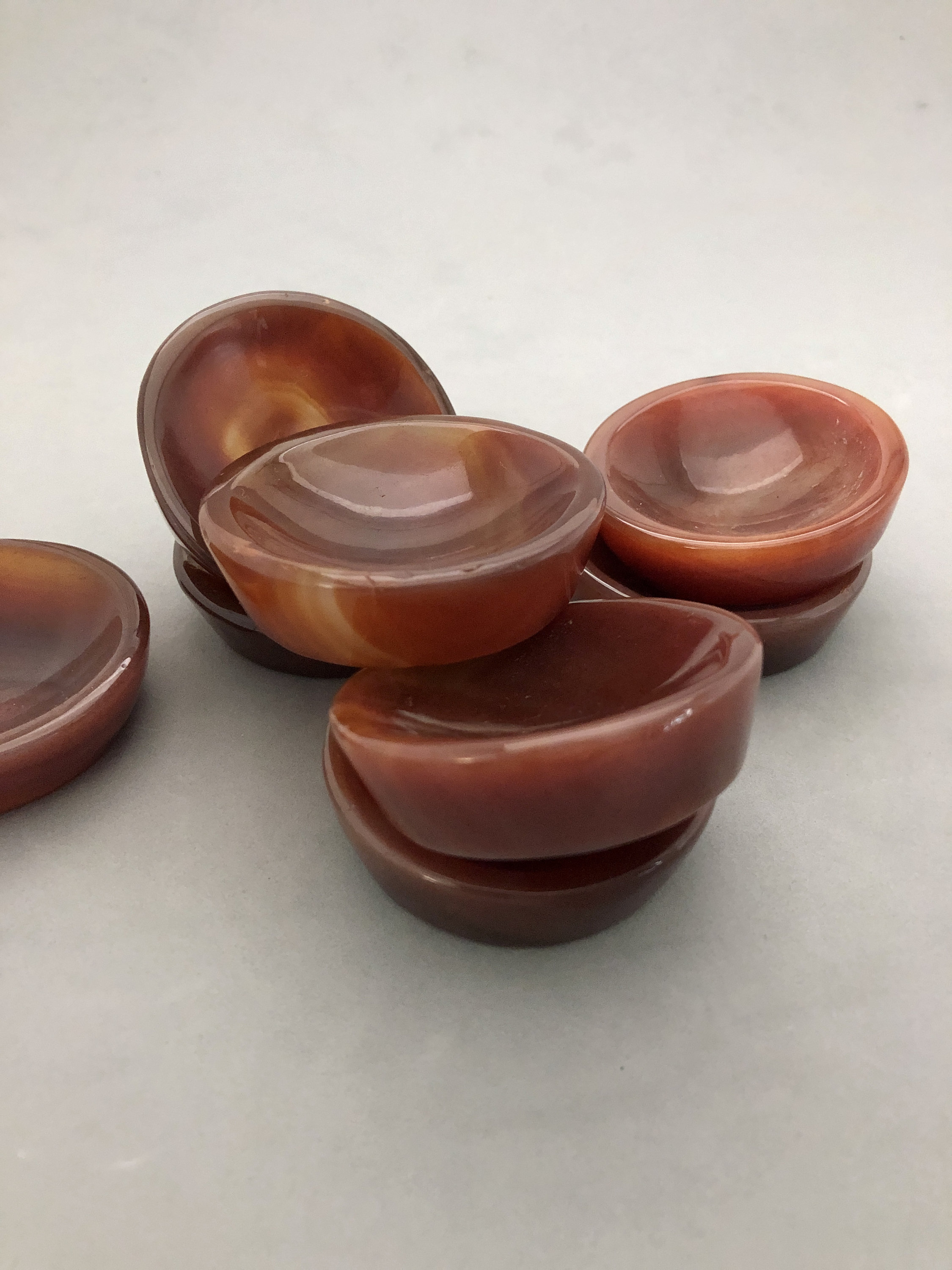 Carnelian Mini Offering Bowl (2 1/4") For Altars, Offerings, Crystal Magic, Crystal Metaphysical, Manifestation, Creativity, Success Crystal
