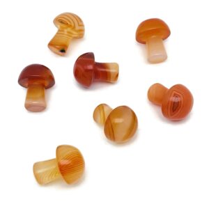 Carnelian Mushroom Gemstone – Crystal Carving – Crystal Mushroom – Natural Stone Mushroom Carving – 2cm – Mu1029
