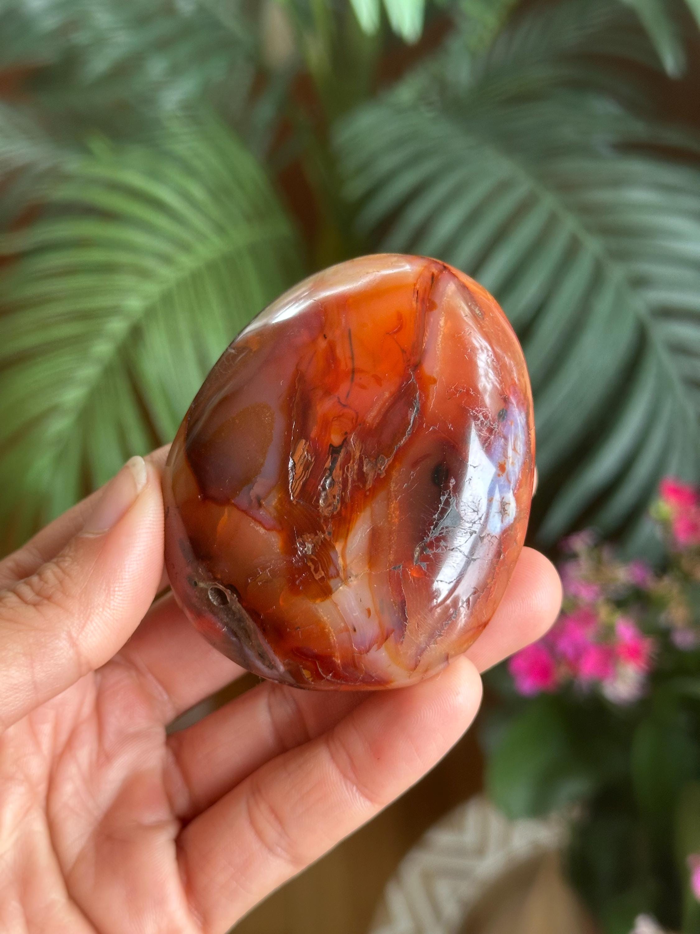 Carnelian Palm Stone