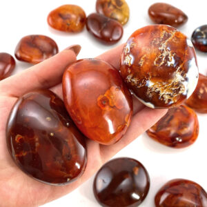 Carnelian Palm Stone | Polished Red-orange Crystal Worry Stone (sacral Chakra)