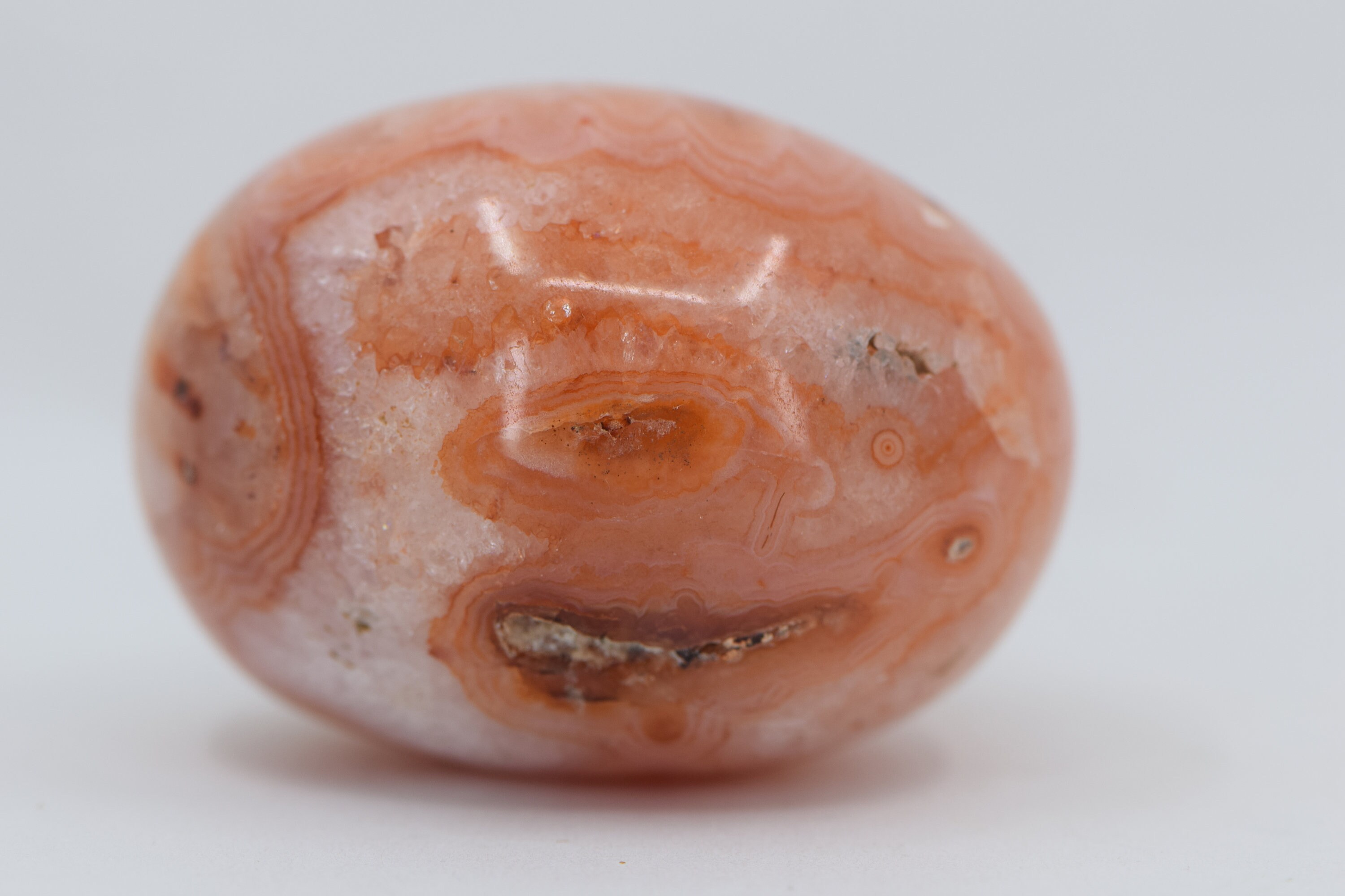 Pink-ish Carnelian Palm Stone