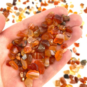 20g Red Carnelian Mini Tumbled Stones | Crystal Chips (2-10mm)