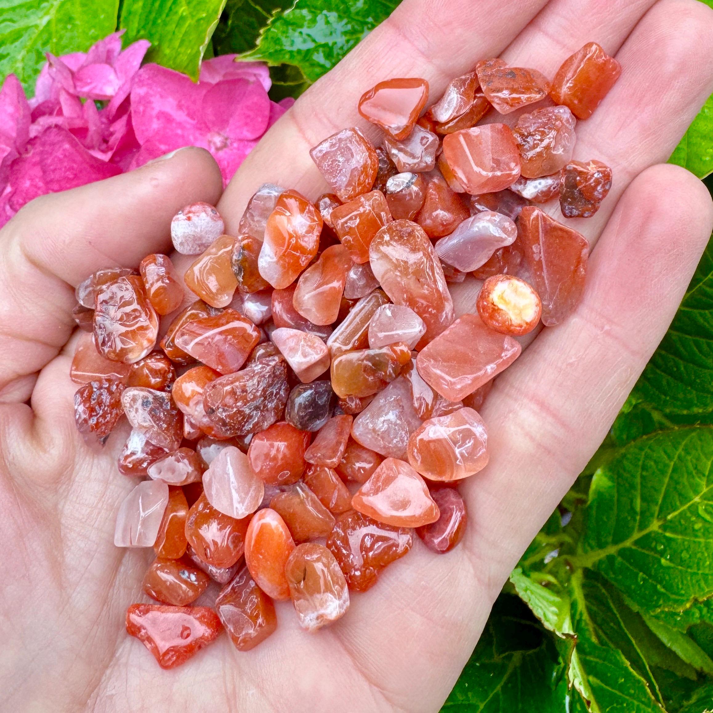 Carnelian Chips Carnelian Gems 10g Polished Orange Carnelian Rock Crystal Carnelian Pumpkin Stone Tumble Chips Carnelian Jack Lantern