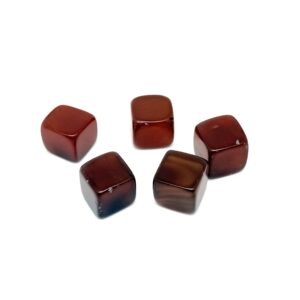 Carnelian Cube Tumbled Stone - Crystal Lovers - Polished Cube - Crystals - Tumbled Crystal Cube Carving - FL1097