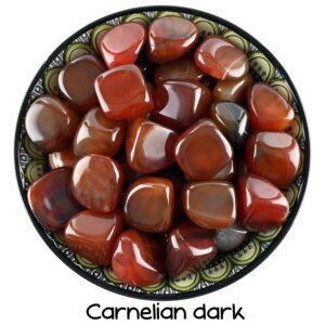 Dark Carnelian Tumbled Stone, Deep Vitality And Courage, Altar Ritual Gem