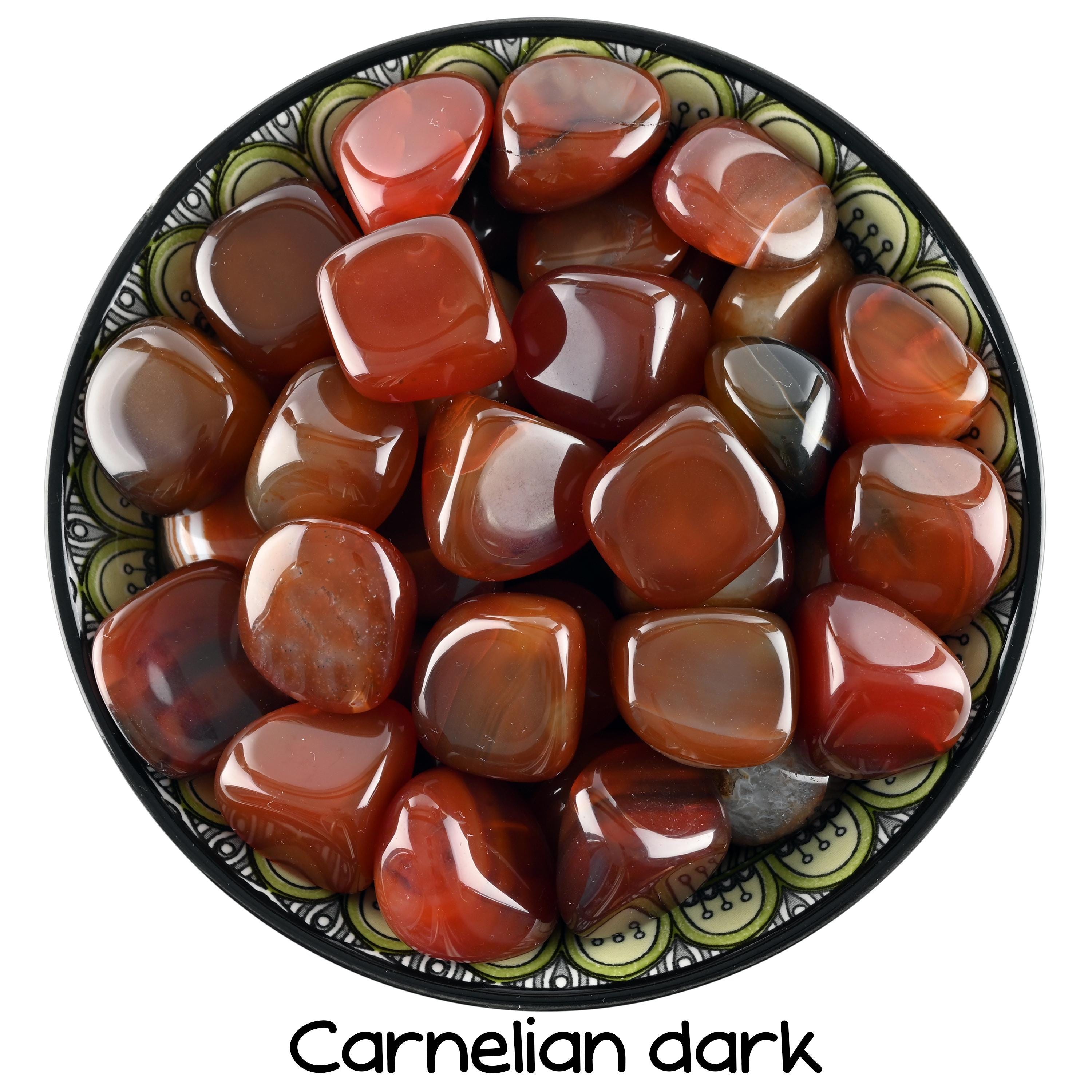 Dark Carnelian Tumbled Stone, Deep Vitality And Courage, Altar Ritual Gem