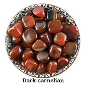 Dark Carnelian Tumbled Stone, Natural Vitality And Power, Altar Ritual Gem